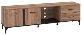 Έπιπλο TV Corsica 190 Flagstaff Oak - Μαύρο 190x42x53,5 εκ.