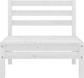 vidaXL Σαλόνι Κήπου Σετ 9 Τεμαχίων Λευκό από Μασίφ Ξύλο Πεύκου