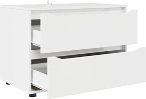 vidaXL Ντουλάπι αποθήκευσης 80 x 48 x 57 εκ Επεξεργασμένο Ξύλο Λευκό