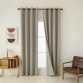 Beauty Home Κουρτίνα Full Blackout σκίασης με 8 κρίκους Total Art 8446 140x270 Άμμου