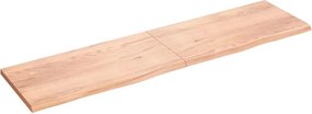 vidaXL Επιφ Τραπεζιού Αν Καφέ 200x50x(2-4)εκ. Επεξ. Μασίφ Ξύλο Δρυός