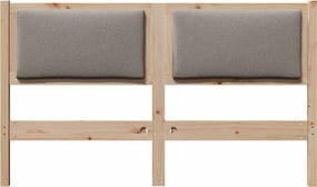 vidaXL Κεφαλάρι Άλλο Καφέ 140 cm Μασίφ ξύλο πεύκου