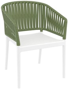 Πολυθρόνα Portofino 20.0879 58x58x80cm Olive-White