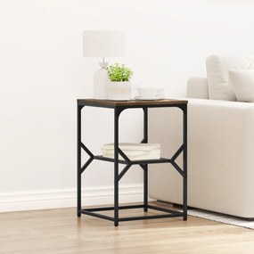 vidaXL Τραπέζι πλευράς Σκούρο Δρυς 41x40x60 εκ. Κατασκευασμένο ξύλο