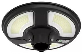 Στεγανό Ηλιακό Φωτιστικό Δρόμου IP65 Ανιχνευτή Κίνησης Αισθητήρα Φωτός Τηλεχειριστήριο Μαύρο 5152 VTAC-5152-Μαύρο 5152