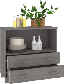 vidaXL Ντουλάπι HAMAR Αν. Γκρι 85 x 35 x 80 εκ. από Μασίφ Ξύλο Πεύκου