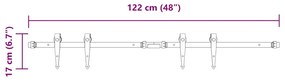 Κιτ συρόμενης πόρτας γραφείου 122 cm από ανθρακούχο χάλυβα