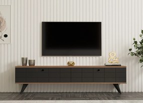 Έπιπλο Τηλεόρασης Atlantic Πεύκο / Ανθρακί AZARU 160x25x35