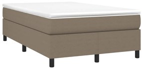vidaXL Κρεβάτι Boxspring με Στρώμα Taupe 120x190 εκ. Υφασμάτινο