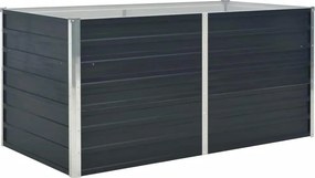 vidaXL Ζαρντινιέρα Ψηλή Ανθρακί 160x80x77 εκ. από Γαλβανισμένο Χάλυβα