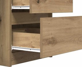 vidaXL Γραφείο Τεχνίτης Δρυς 140 x 50 x 77 εκ. από Μοριοσανίδα