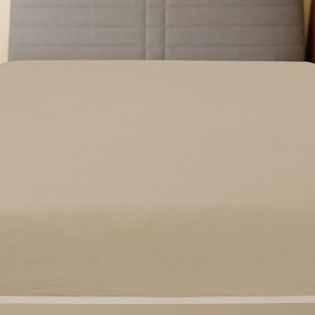 vidaXL Σεντόνια με Λάστιχο 2 τεμ. Taupe 100x200 εκ. Βαμβακερό Ζέρσεϊ