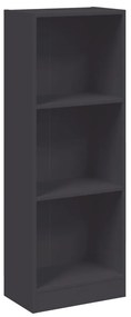 vidaXL Βιβλιοθήκη με 3 Ράφια Λευκή 40x24x109 εκ. Επεξεργασμένο Ξύλο