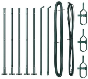vidaXL Πό posts φράχτη 7 pcs Πράσινο Ø32mm 50 εκ.