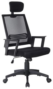BF2008 Πολυθρόνα Γραφείου Διευθυντή - Mesh Μαύρο 59x63x111/121cm ΕΟ518,1