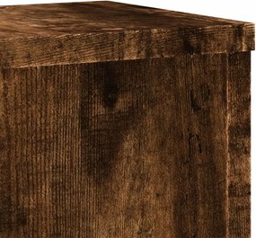 vidaXL Βάσεις Φυτών 2Τεμ. Καπνιστή Δρυς 17x17x60εκ. Επεξεργασμένο Ξύλο