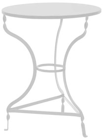 Τραπέζι Noah pakoworld μεταλλικό λευκό Φ58x72εκ Model: 243-000076