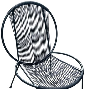 Καρέκλα κήπου Dapper μαύρο μέταλλο-pe μαύρο 64.5x74.5x76εκ