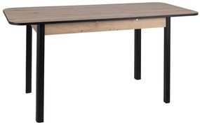 STÓŁ DIEGO II DĄB ARTISAN / CZARNY 105(140)X65 DIOMMI-80-3573