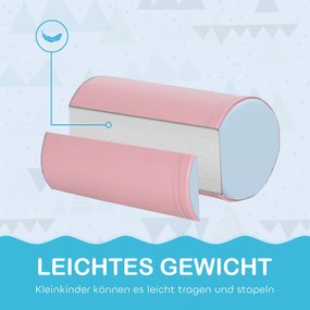 HOMCOM Μαλακά τουβλάκια, σετ 5 τεμαχίων από αφρώδη τουβλάκια για παιδιά ηλικίας 1-3 ετών, συνθετικό δέρμα, πολύχρωμο