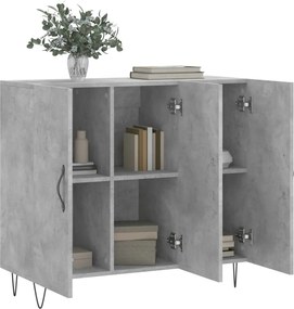 vidaXL Ντουλάπι Γκρι Σκυροδέματος 90x34x80 εκ. Επεξεργασμένο Ξύλο