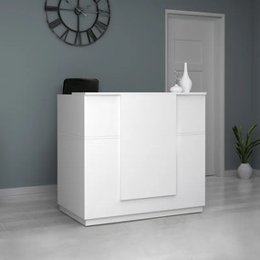 Γραφείο υποδοχής - reception Gemini Megapap χρώμα λευκό 120x70x110εκ.