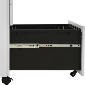 vidaXL Αρχειοθήκη Φορητή Ανοιχτή Γκρι 30 x 45 x 59 εκ. Ατσάλινη