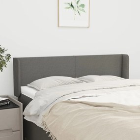 vidaXL Κεφαλάρι με Πτερύγια Σκούρο Γκρι 147x16x78/88 εκ. Υφασμάτινο
