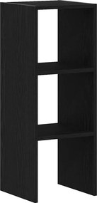 vidaXL Βιβλιοθήκη στοιβαζόμενη Μαύρη δρυς 30x30x80 cm