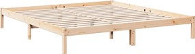 vidaXL Πλαίσιο Κρεβατιού Μακρύ Χωρίς Στρώμα 180x210 εκ Μασίφ Πεύκο
