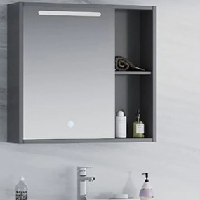 Καθρέφτης Isabel Led 3MISA070AN 70x64cm Anthracite Ξύλο,Γυαλί