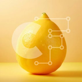 Σετ των 2 Intra Συλλεκτικό Ξύλινο Παζλ Plywood 4mm - Φρέσκο λεμόνι σε κίτρινο φόντο Σε Ξύλινο Κουτί - Διαστάσεις: 10x10 cm – 25 κομμάτια