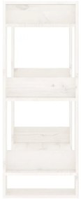 vidaXL Βιβλιοθήκη/Διαχωριστικό Χώρου Λευκό 60x35x91 εκ. Μασίφ Πεύκο