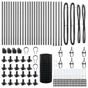 vidaXL Euro Fence με 13 Σταυρωμένες Κολώνες 0.4x50 m Γαλβανισμένος Χάλυβας