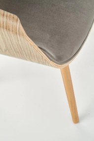 K396 chair, color: light oak / grey DIOMMI V-CH-K/396-KR-J.DAB