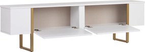 Έπιπλο Τηλεόρασης Λευκό / Χρυσό LACAR 180x30x50