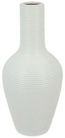 Βάζο - Μπουκάλι Γραμμωτό 15-00-22510-35 Φ14x31cm White Marhome κεραμικο