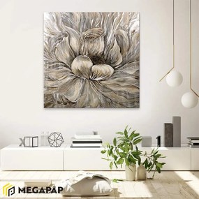 ΠΙΝΑΚΑΣ ΣΕ ΚΑΜΒΑ "GOLDEN FLOWERS" MEGAPAP ΨΗΦΙΑΚΗΣ ΕΚΤΥΠΩΣΗΣ 100X100X3ΕΚ.