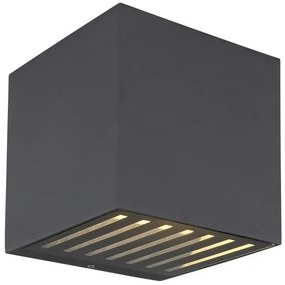 Απλίκα Φωτιστικό Τοίχου LED 6W Ανθρακί IP54 106Lm Up Down Illi 34156 Globo Lighting-34156-Ανθρακί 34156
