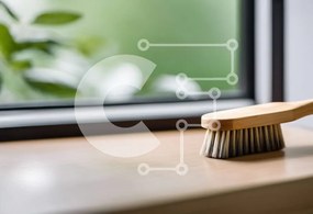 Intra Συλλεκτικό Ξύλινο Παζλ Plywood  4mm - Ξύλινη βούρτσα στο περβάζι παραθύρου Σε Ξύλινο Κουτί - Διαστάσεις: 10x10 cm – 25 κομμάτια