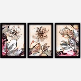 Κάδρα (Σετ 3Τμχ) 364LUL1431 35x45cm Multi Wallity Κάθετοι Πλαστικό,Mdf