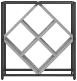 vidaXL Ράφι κρασιών Γκρι Σονομα 51x18x52,5 εκ Κατασκευασμένο ξύλο