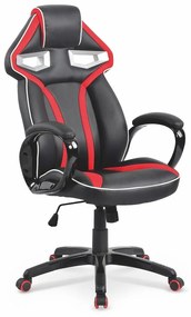Καρέκλα γραφείου Houston 453, Κόκκινο, Μαύρο, 118x66x72cm, 16 kg, Με μπράτσα, Με ρόδες, Μηχανισμός καρέκλας: Κλίση | Epipla1.gr