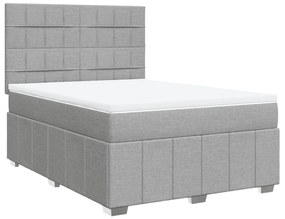 ΚΡΕΒΑΤΙ BOXSPRING ΜΕ ΣΤΡΩΜΑ ΑΝΟΙΧΤΟ ΓΚΡΙ 140X190 ΕΚ. ΥΦΑΣΜΑΤΙΝΟ 3291663