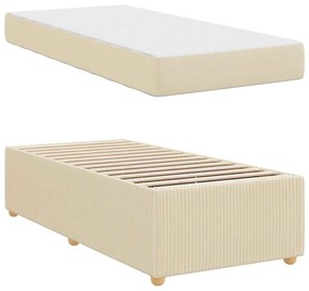 vidaXL Σκελετός Κρεβατιού Άλλο Κρεμ 100 x 200 cm ύφασμα