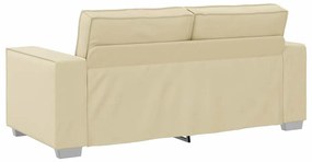 vidaXL Καναπές Loveseat 180 εκ με μαξιλάρι Κρεμ Τεχνητό δέρμα