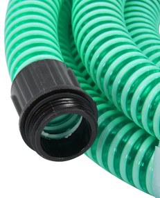 vidaXL Σωλήνας Αναρρόφησης Ορειχ. Συνδέσεις Πράσινος 7 μ/1,1" PVC