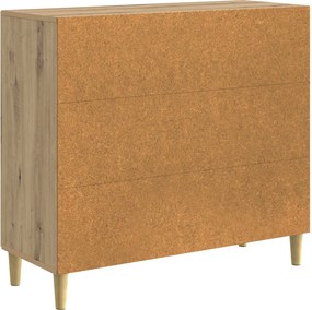 vidaXL Πλαϊνό γραφείο Artisan Δρυς 89 x 34,5 x 80 εκ