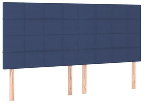 ΚΡΕΒΑΤΙ BOXSPRING ΜΕ ΣΤΡΩΜΑ ΜΠΛΕ 200X200 ΕΚ. ΥΦΑΣΜΑΤΙΝΟ 3132023