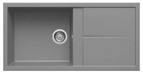Νεροχύτης κουζίνας UNICO 480 Titanium 73 ELLECI 100x50cm - LMU48073
